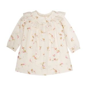 BONPOINT Swiss-Dot Floral-Print Dress